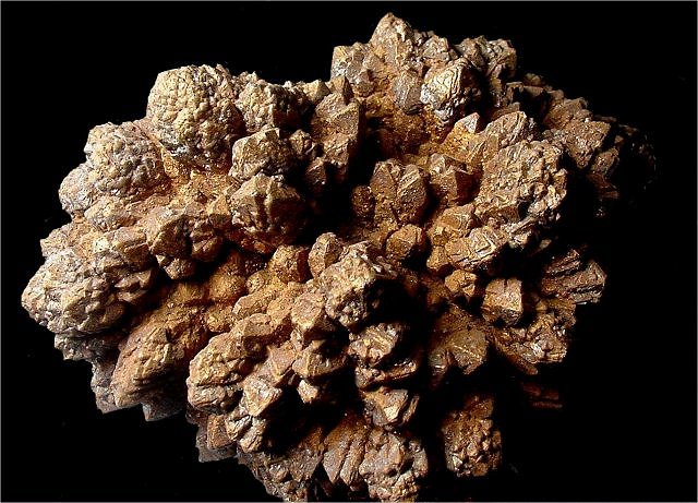 marcasite-cluster of brown crystals-023a