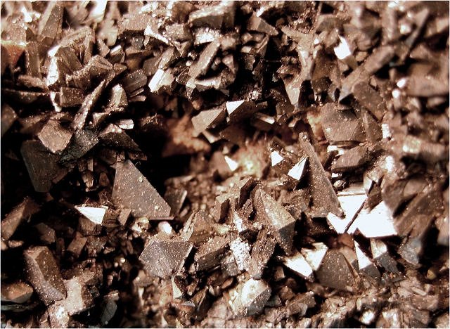 marcasite-cluster of reddish brown crystals-131