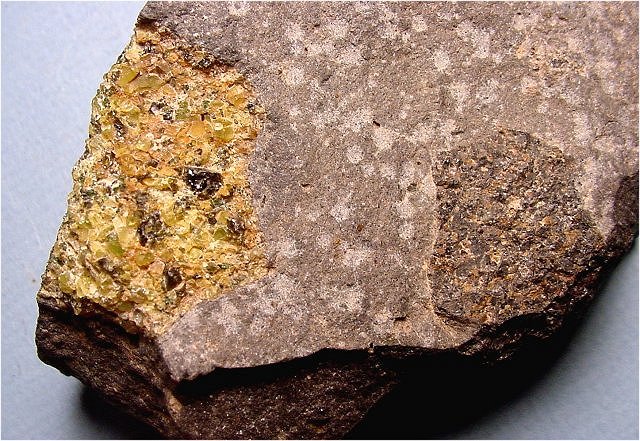 olivine in weathered basalt