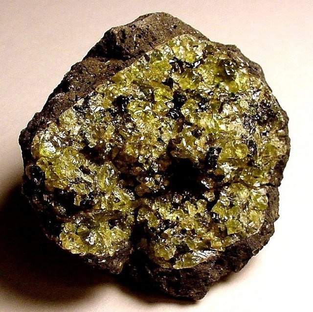 olivine-yellow green grains-San Carlos Apache reservation Arizona