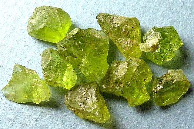 olivine-yellow green grains-San Carlos Apache reservation Arizona