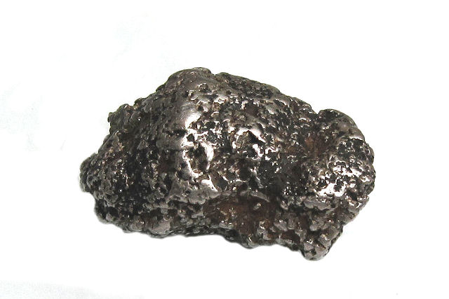 platinum-gray metallic nugget-close view