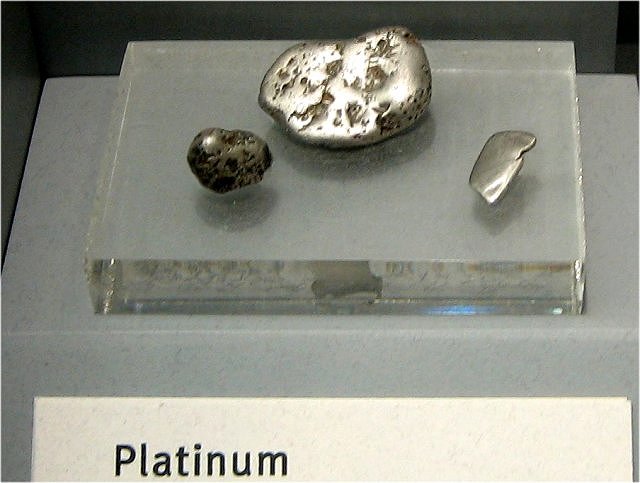 platinum-gray metallic nuggets