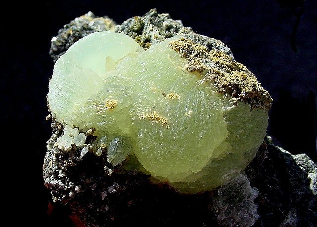 prehnite-light green spheres