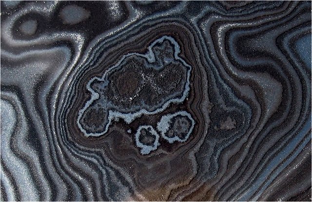 psilomelane black layers polished surface Mexico
