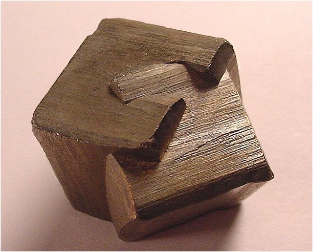 pyrite-cubic crystals with striated faces