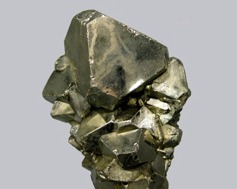 pyrite octahedron crystals modified by cube faces Peru