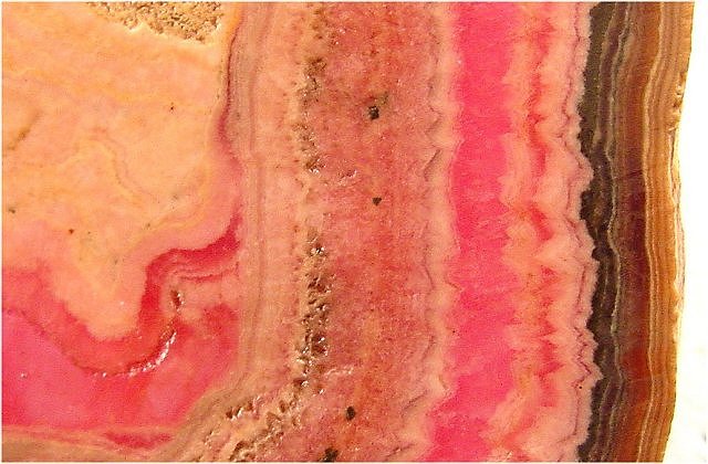 Rhodochrosite Pink Banded Cave Formation