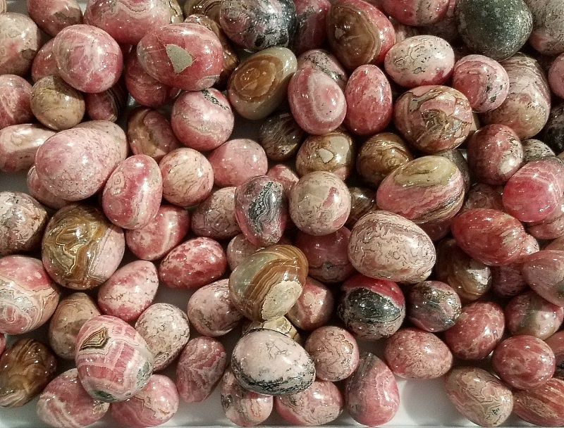 Rhodochrosite Pink Polished Egg Shapes