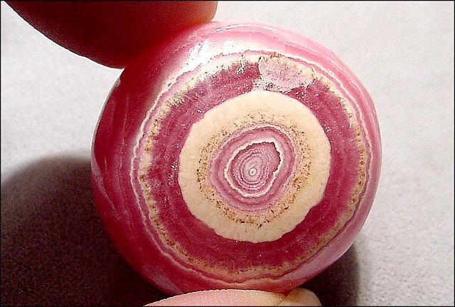 Rhodochrosite Pink Polished Section Of A Stalactite Argentina