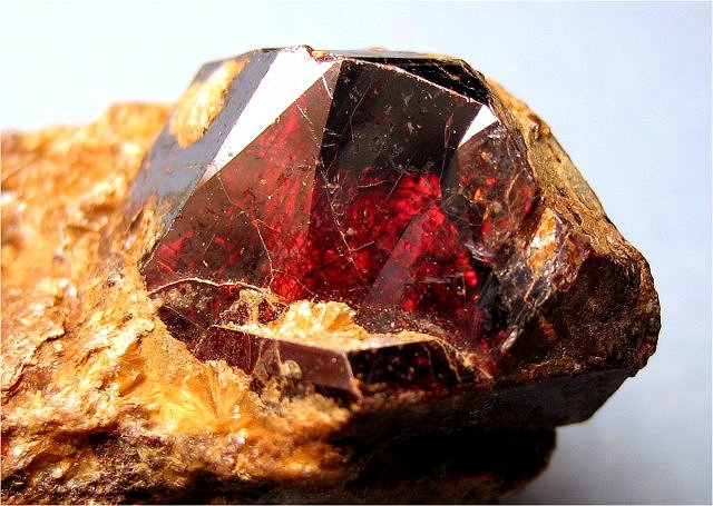 rutile-deep red translucent crystal