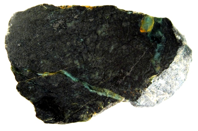 serpentine-mottled dark green-polished surface