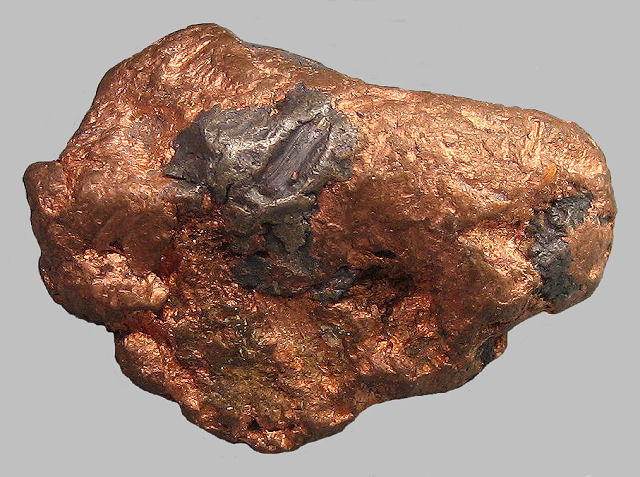 silver-copper nugget with silver-Michigan