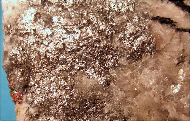 smaltite-pinkish metallic luster