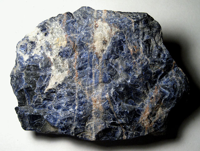 Sodalite - Massive - Dark Blue and White Layers