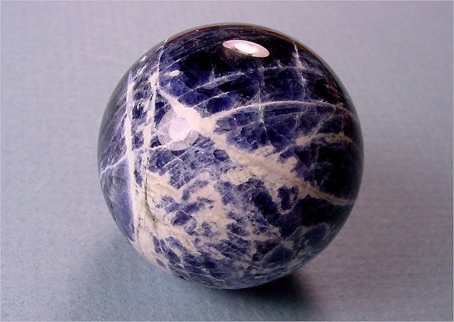 Sodalite - Polished Sphere - Dark Blue And White