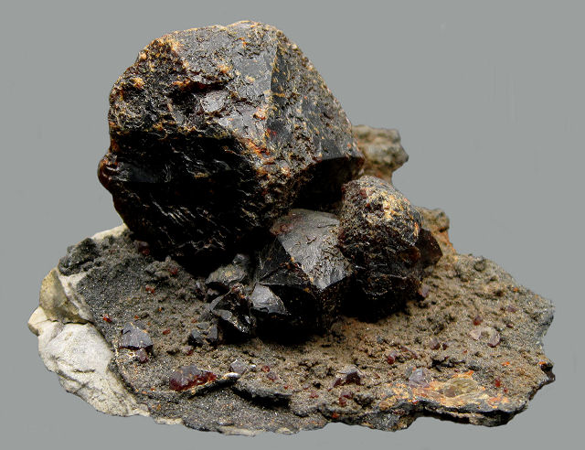Sphalerite - Cluster Of Dark Brown Crystals