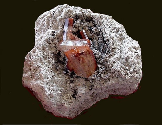 Topaz Pink Crystals In Matrix Nevada