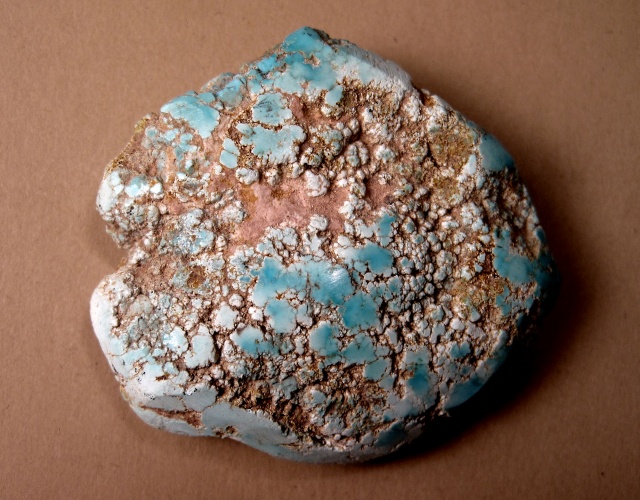Turquoise - Blue Nugget With Surface Partially Ground Off