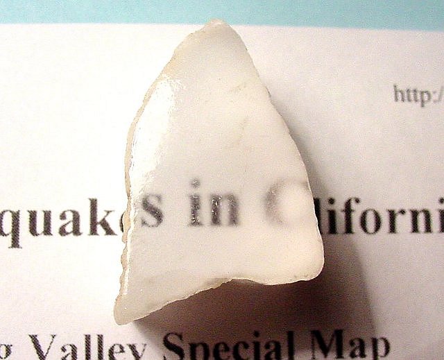 Ulexite TV Ulexite Polished Fragment Acting as Fiber Optics