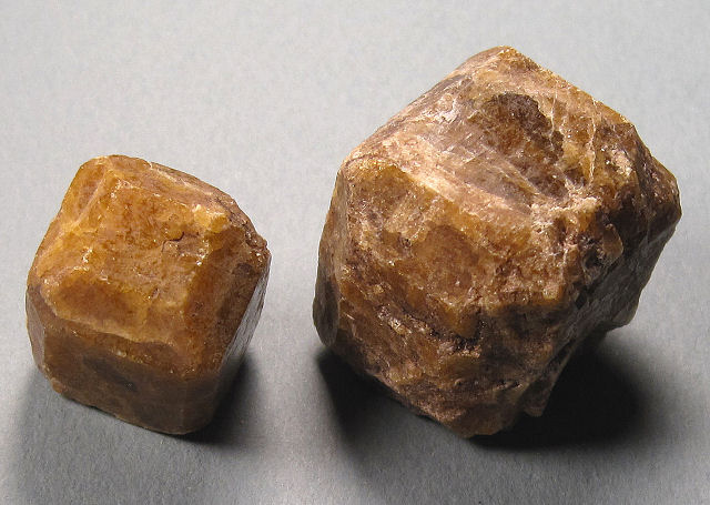 vesuvianite light brown crystals