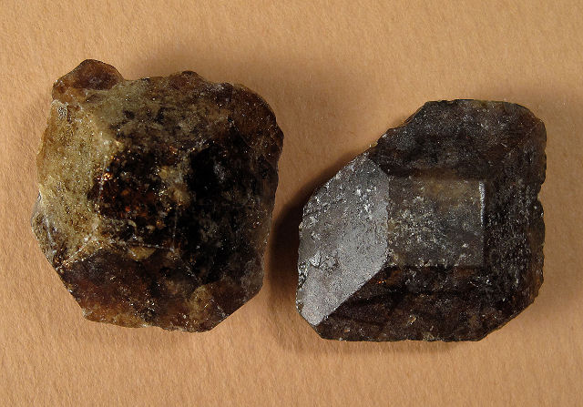 vesuvianite two brown crystals