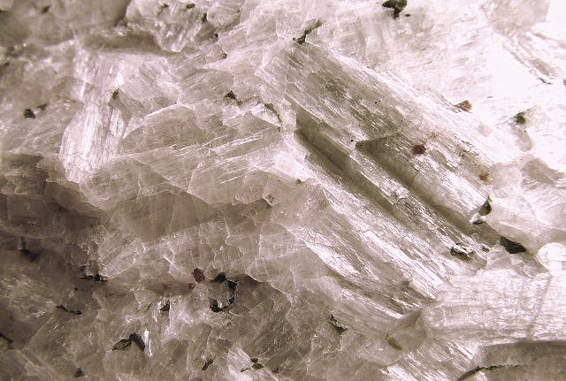 wollastonite white crystalline mass close view