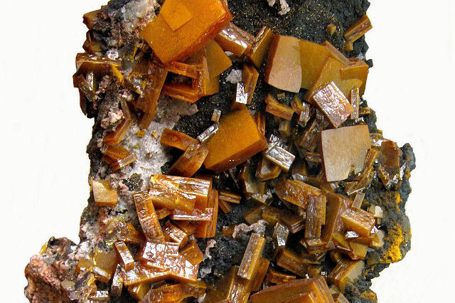wulfenite orange square crystals flagg