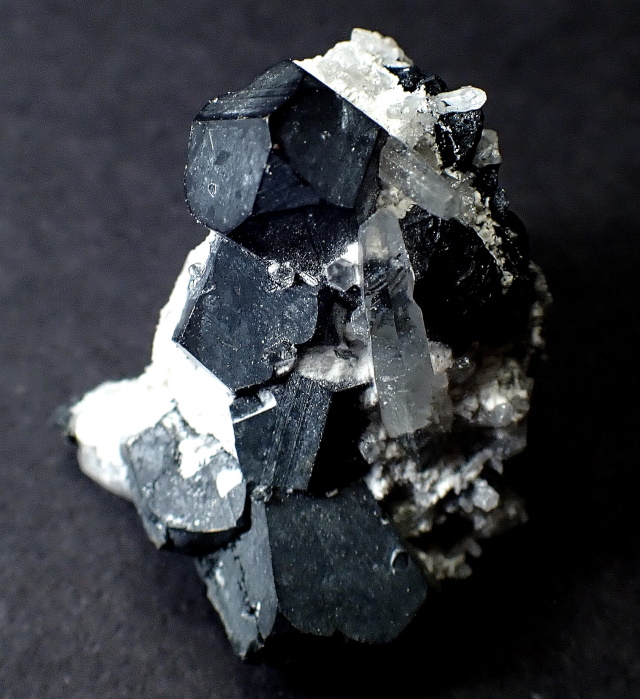 Bravoite - Black Coating On Pyrite With Quartz