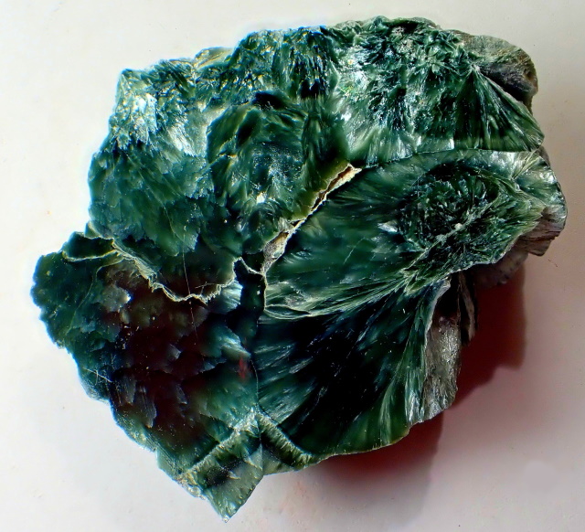 seraphinite-dark green-polished surface-Russia