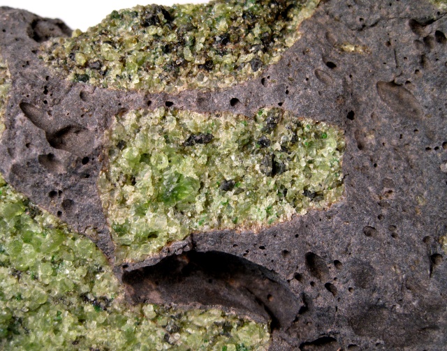 Basalt - with Olivine Crystals - Close Up