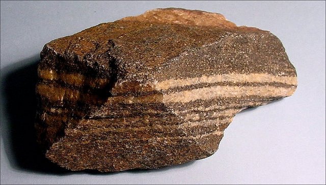 gneiss dark and light with lineations