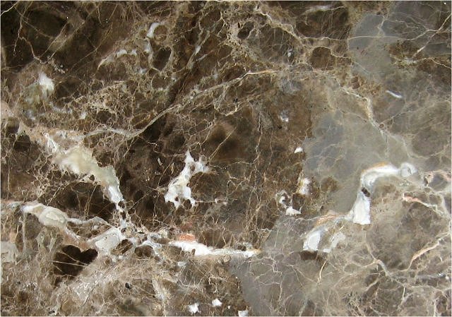 marble Dark Emperardor brown with brown web like filaments