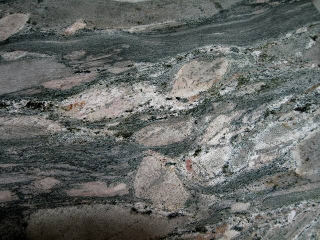 migmatite grey and white close up