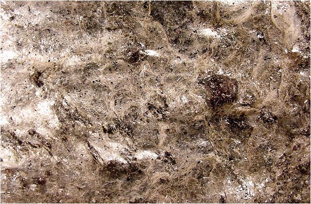 schist garnet phenocrysts and mica close up