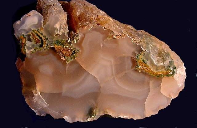 Plant Fossil Petrified Wood-Pink Agate, Oregon This Specimen Is An Agate-Filled Cast Of A Wood Fragment